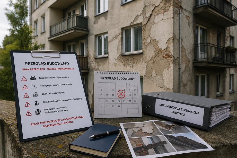 Brak przeglądu budowlanego budynku i możliwe konsekwencje techniczne